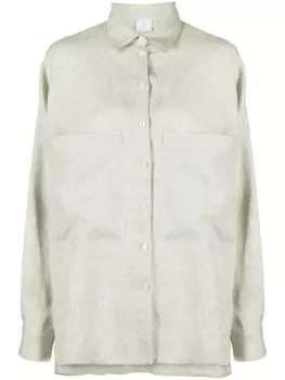 Eleventy льняная рубашка, зеленый