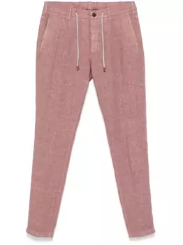 Eleventy льняные брюки, красный