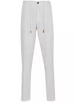 Eleventy льняные брюки, синий