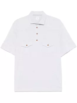 Eleventy меланжевая рубашка поло, серый