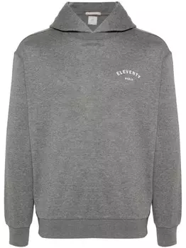 Eleventy меланжевое худи, серый
