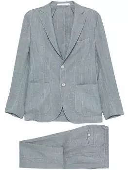 Eleventy меланжевый костюм, синий