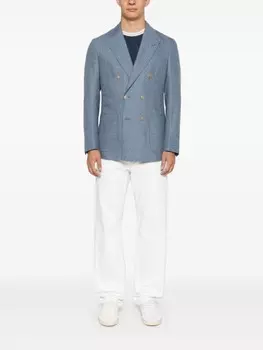 Eleventy меланжевый пиджак, синий