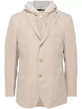 Eleventy однобортный пиджак, коричневый