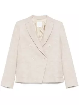 Eleventy пиджак с металлизированной нитью, нейтральный цвет
