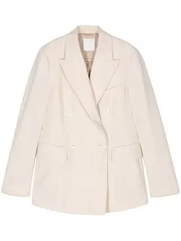 Eleventy пиджак в тонкую полоску, нейтральный цвет