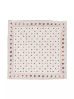 Eleventy платок-паше с графичным принтом, белый