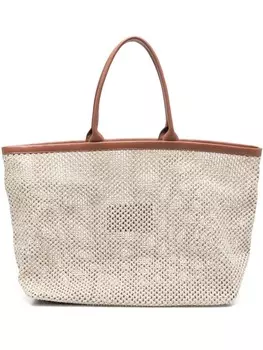 Eleventy плетеная сумка-тоут, нейтральный цвет