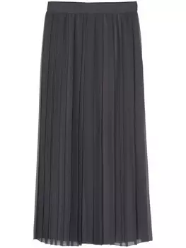 Eleventy плиссированная юбка миди, серый