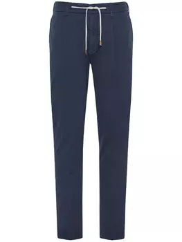 Eleventy прямые брюки с кулиской, синий