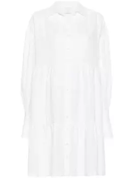 Eleventy ярусное платье мини, серый