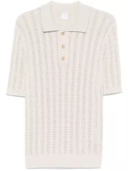 Eleventy рубашка поло фактурной вязки, нейтральный