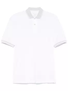 Eleventy рубашка поло из ткани пике, белый