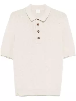 Eleventy рубашка поло с короткими рукавами, нейтральный цвет