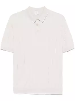 Eleventy рубашка поло в рубчик, нейтральный цвет