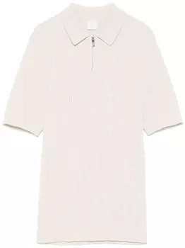 Eleventy рубашка поло в рубчик, нейтральный цвет