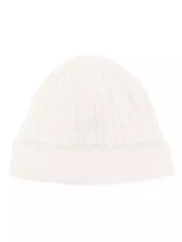 Eleventy шапка бини фактурной вязки, нейтральный цвет