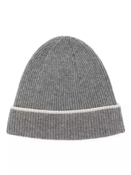 Eleventy шапка бини в рубчик, серый