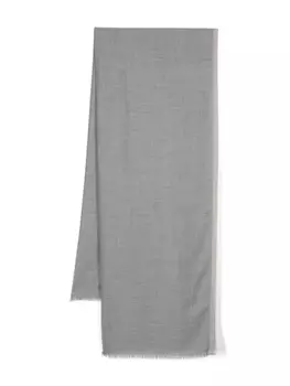 Eleventy шарф с бахромой, серый
