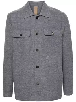 Eleventy шерстяная куртка-рубашка, серый