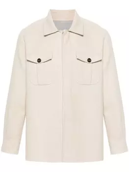 Eleventy шерстяная рубашка, синий