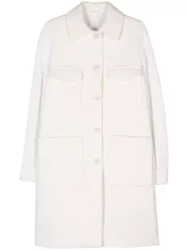 Eleventy шерстяное пальто, нейтральный цвет