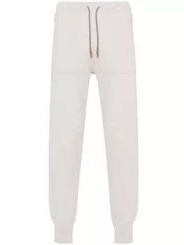Eleventy спортивные брюки с кулиской, нейтральный цвет
