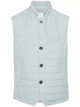 Eleventy стеганый жилет на пуговицах, синий