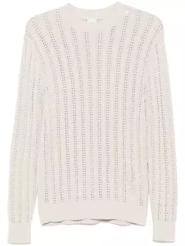 Eleventy свитер фактурной вязки, нейтральный цвет