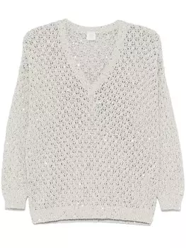 Eleventy свитер фактурной вязки, серый