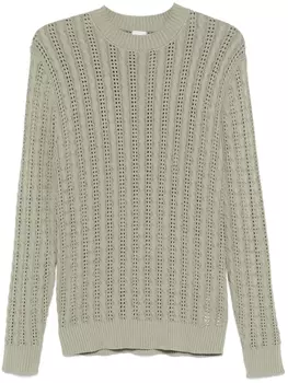Eleventy свитер фактурной вязки, зеленый