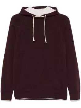 Eleventy свитер с капюшоном, фиолетовый