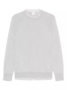 Eleventy свитер с контрастной отделкой, серый