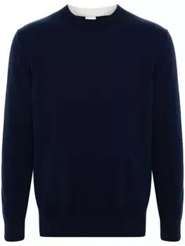 Eleventy свитер с контрастной отделкой, синий