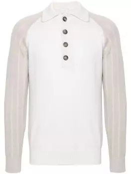 Eleventy свитер с воротником поло, белый