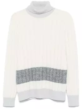 Eleventy свитер в рубчик, белый