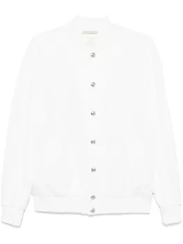 Eleventy трикотажная куртка-бомбер, белый