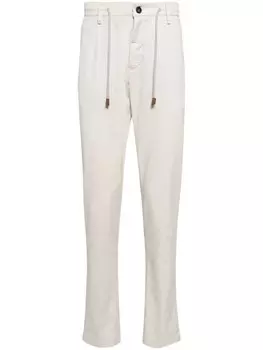 Eleventy узкие брюки чинос, нейтральный цвет