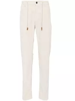 Eleventy вельветовые зауженные брюки, коричневый