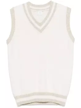 Eleventy вязаный жилет, белый