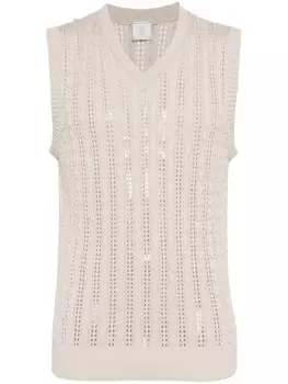 Eleventy вязаный жилет, нейтральный цвет