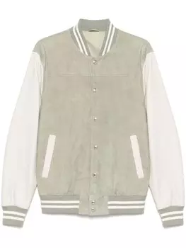 Eleventy замшевый бомбер, зеленый