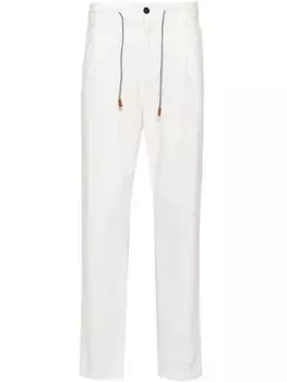Eleventy зауженные брюки чинос средней посадки, белый