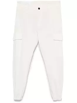 Eleventy зауженные брюки карго, белый