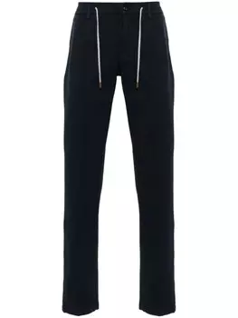 Eleventy зауженные брюки со складками, синий