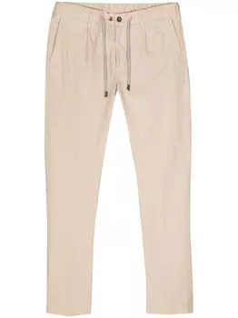 Eleventy зауженные брюки средней посадки, нейтральный цвет