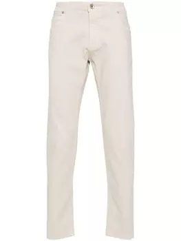 Eleventy зауженные джинсы средней посадки, нейтральный цвет