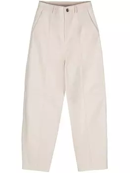 Eleventy зауженные кожаные брюки, белый