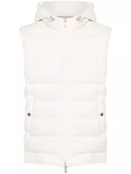 Eleventy жилет фактурной вязки, белый