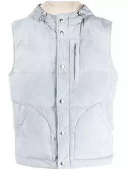 Eleventy жилет с капюшоном и кулиской, синий